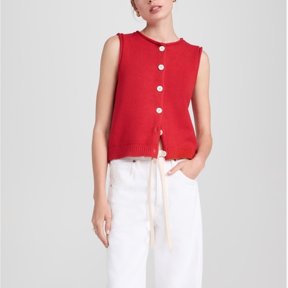Alex Mill Tops - Alex Mill Bridget Vest Tomato XS NWT